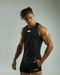 NO-OFF Men’s Black Gym Set | Athletic Tank & Shorts | Performance Activewear